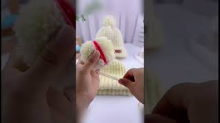 crochethat How to make yarn pompom for a hat here is the pompom maker crochet [upl. by Alasteir]