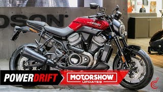 Harley Davidson Bronx  Revolution max  EICMA 2019  PowerDrift [upl. by Idisahc]