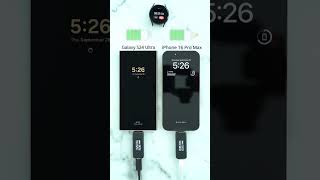 iPhone 16 pro max ⚡ vs Galaxy S24 Ultra Charging tests24ultra iphone16pro [upl. by Desma]