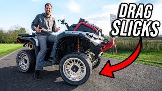 I Got DRAG SLICKS On My CANAM OUTLANDER 1000 [upl. by Ardnuahc]