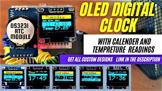 HOW TO MAKE OLED DIGITAL CLOCK USING DS3231 RTC MODULE 096quot OLED DISPLAY AND ARDUINO NANO [upl. by Iramaj687]