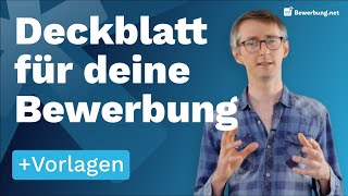 Deckblatt Bewerbung  Vorlage Gestaltung Vor und Nachteile [upl. by Entruoc]