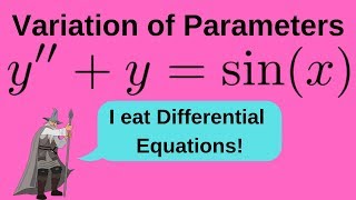 Solve by using Variation of Parameters y  y  sinx [upl. by Kcire]