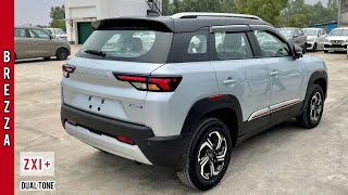 New Maruti Suzuki Brezza 2024 🔥 Brezza Zxi Plus DualTone  Top Model  Detailed Walkaround Review [upl. by Assenej]