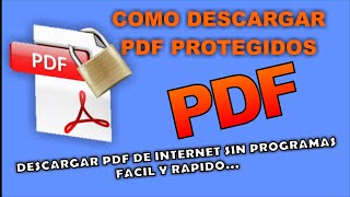 Como descargar pdf protegidos de Internet sin programas [upl. by Euqcaj]