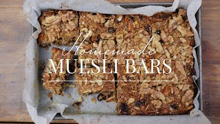 HOW TO MAKE HOMEMADE MUESLI BARS [upl. by Aititil]