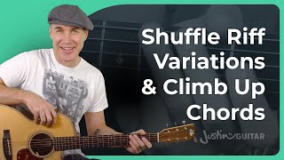 Shuffle Riff Variations  Blues Guitar for Beginners [upl. by Elma466]