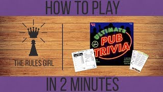 How to Play Ultimate Pub Trivia in 2 Minutes  The Rules Girl [upl. by Rramahs]