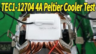 Testing TEC112704 Peltier Thermoelectric Cooler Freezing [upl. by Enyallij]