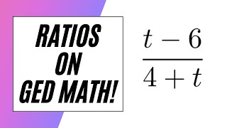 GED Math Ratios [upl. by Fassold]