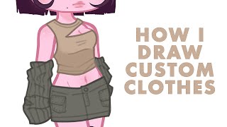 how I REALLY draw custom clothes ✨ [upl. by Damiani]