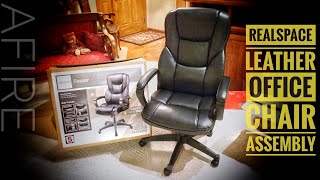 Realspace Leather Office Chair Review amp Assembly [upl. by Sliwa]