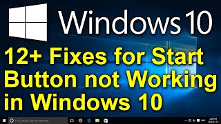 ✔️ 12 Fixes for Start Button not Working in Windows 10  2020  Cortana Edge Taskbar Not Working [upl. by Blasien]