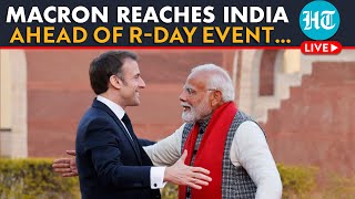 LIVE  PM Modi Embraces French President Macron At Jaipurs Jantar Mantar [upl. by Janyte169]