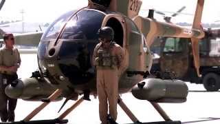 MD530F Cayuse Warrior with HMP400 050 machine gun pods Afghan Air Force [upl. by Rilda]