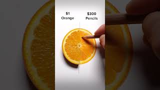 Draw an Orange art drawing shorts orange illusion pencildrawing howtodraw easydraw [upl. by Aiciles]