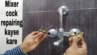 How to repair mixer tap l Mixer cock leakage repair kayse kare [upl. by Nemsaj59]