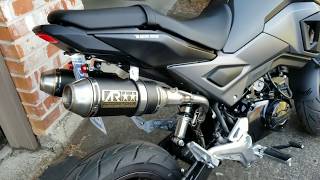 AR  AODONLY RACING dual high mount exhaust for 2018 honda grom [upl. by Annaeel]