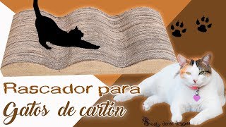 Rascador de cartón para Gatos  Reciclaje creativo [upl. by Anrehs]