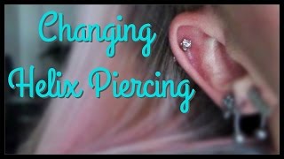 Changing my Helix Piercing FIRST TIME  BreeAnn Barbie [upl. by Loria791]