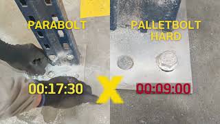 Comparativo Instalação de chumbador Parabolt X chumbador autoatarraxante Palletbolt [upl. by Aicyla]