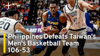 Philippines Mens Basketball Team Defeats Taiwan at FIBA Asia Cup  TaiwanPlus News [upl. by Alimak]