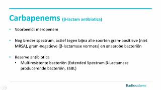 College Antibiotica Module G [upl. by Aihtenyc]