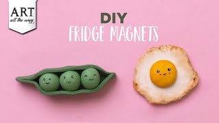 DIY Fridge Magnets  Polymer Clay Crafts  Home Decors [upl. by Auroora498]