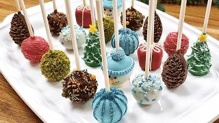 How to make Christmas Cake pops🎄Simple Cake Pops Decorations Recipe [upl. by Gertrud]