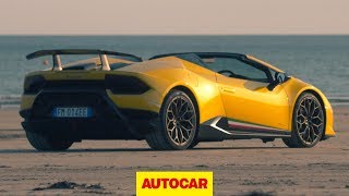 Lamborghini Huracan Performante Spyder 2018 review  Autocar [upl. by Muffin]