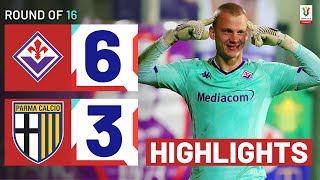 FIORENTINAPARMA 63 ap  HIGHLIGHTS  La Viola go through  Coppa Italia Frecciarossa 202324 [upl. by Hayila899]