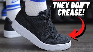 BEST AIR FORCE 1 Nike Air Force 1 Flyknit 20 Black On Feet Review [upl. by Leong]