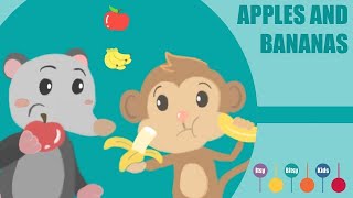 I Like To Eat Apples And Bananas Song  Nursery Rhymes  ItsyBitsyKids  ItsyBitsyKids [upl. by Aivataj]