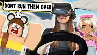 I FINALLY LEARNED HOW TO DRIVE VR Roblox SelfDriving Simulator [upl. by Santa]