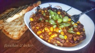 Chili sin Carne Vegan RezeptVegan Chili mit LinsenChili Vegan RecipeVegan Chili with Lentils [upl. by Lomax]