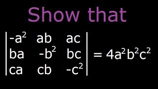 Simplify Determinant using properties [upl. by Narra]