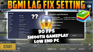 How To Fix Lag In BGMI PC  Bluestacks 5 Lag Fix Setting BGMI [upl. by Talmud]