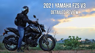 Yamaha Fzs V3 BS6 Detailed Review [upl. by Prasad]