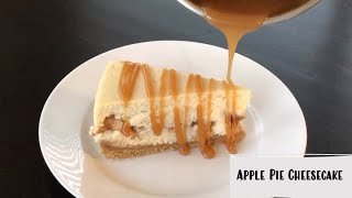 Apple Pie Cheesecake Recipe  Homemade Caramel Sauce [upl. by Farland]