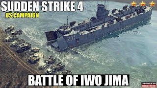 Sudden Strike 4 The Pacific War DLC  US Campaign  Battle of Iwo Jima [upl. by Adrahs]