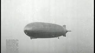 AMAZING Massive German Airship Landing Live Graf Zeppelin in 1929 America full video audio [upl. by Stevy]