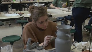 Nixa High School hosts live pottery making competition [upl. by Idnek]