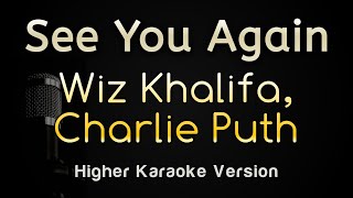 See You Again  Wiz Khalifa ft Charlie Puth Karaoke Songs With Lyrics  Higher Key [upl. by Lenni]