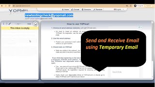 How to use yopmail account  Temporary email account [upl. by Robinett]