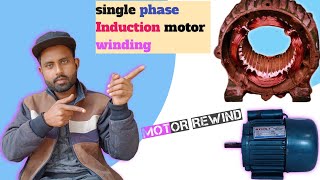 single phase induction motor winding  36 slot motor winding [upl. by Ahsiliw]