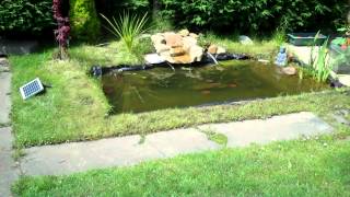 Pond Liner amp Solar pump in Action [upl. by Bohlen]