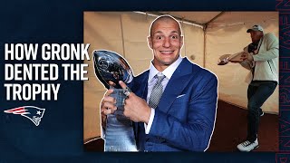 How Gronk Dented the Super Bowl 53 Trophy  Patriots [upl. by Kamillah469]