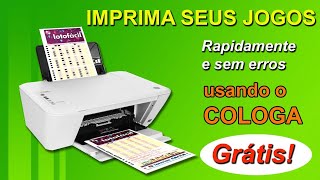 IMPRIMINDO VOLANTES DA LOTOFÁCIL COM SOFTWARE COLOGA [upl. by Enimaj]