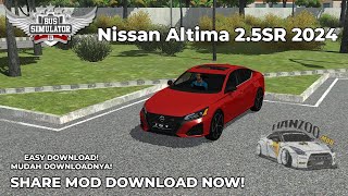 Share Mod Nissan Altima 25SR 2024  BUSSID NEW PATCH  HANZOO MOD [upl. by Erland140]