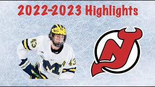 NHL Prospects  Luke Hughes  2223 Highlights [upl. by Kesia]